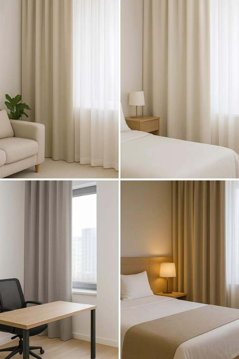 Odour absorber for curtains and drapes