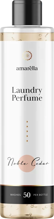 Amarella Noble Cedar laundry perfume, 250 ml bottle.
