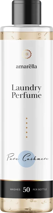 Amarella Pure Cashmere laundry perfume, 250 ml bottle.